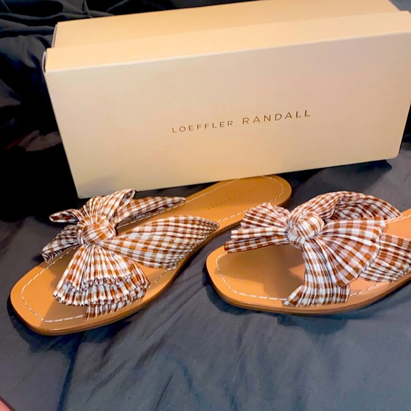 New! Loeffler Randall RIMA PLEATED KNOT FLAT SANDAL (fall sandals πππ§‘) - Picture 7 of 11